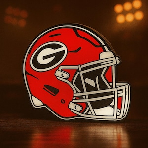 University of Georgia Bulldogs Football Helmet LED Lightbox – UGA Fan Room Decor