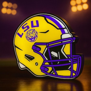 LSU Tigers Helmet Lightbox: LED Louisiana State University Fan Decor