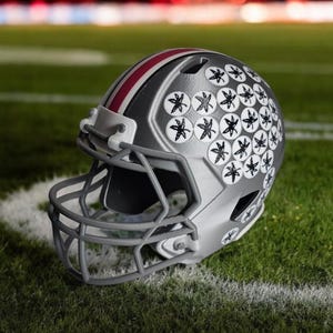 Ohio State Buckeyes Mini Helmet: Scarlet & Gray Desk Decor
