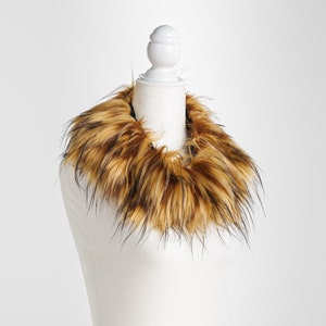 Faux Fur Lion 35" Mane – Wildcat Costume Collar, Adult or Teen