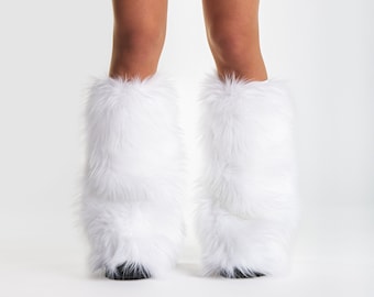 White gogo boot covers cheap