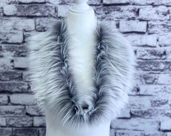 Luxury Faux Fur Frosty Wolf Upgraded Mane - Custom Size - Wolf, Siberian, Coyote, Pomeranian, Husky, Kids, Women, Toddler, Men Costume