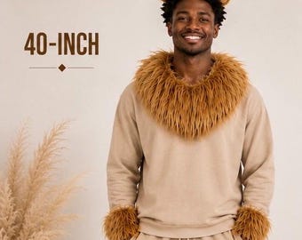 Lisa International | Carmel Sweater W/ Faux Fur Collar - Etsy