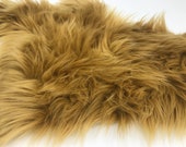 FurSoHappy Luxury Ultra Soft Shag Faux Fur Tan - DIY Fur Square - Cut to Size
