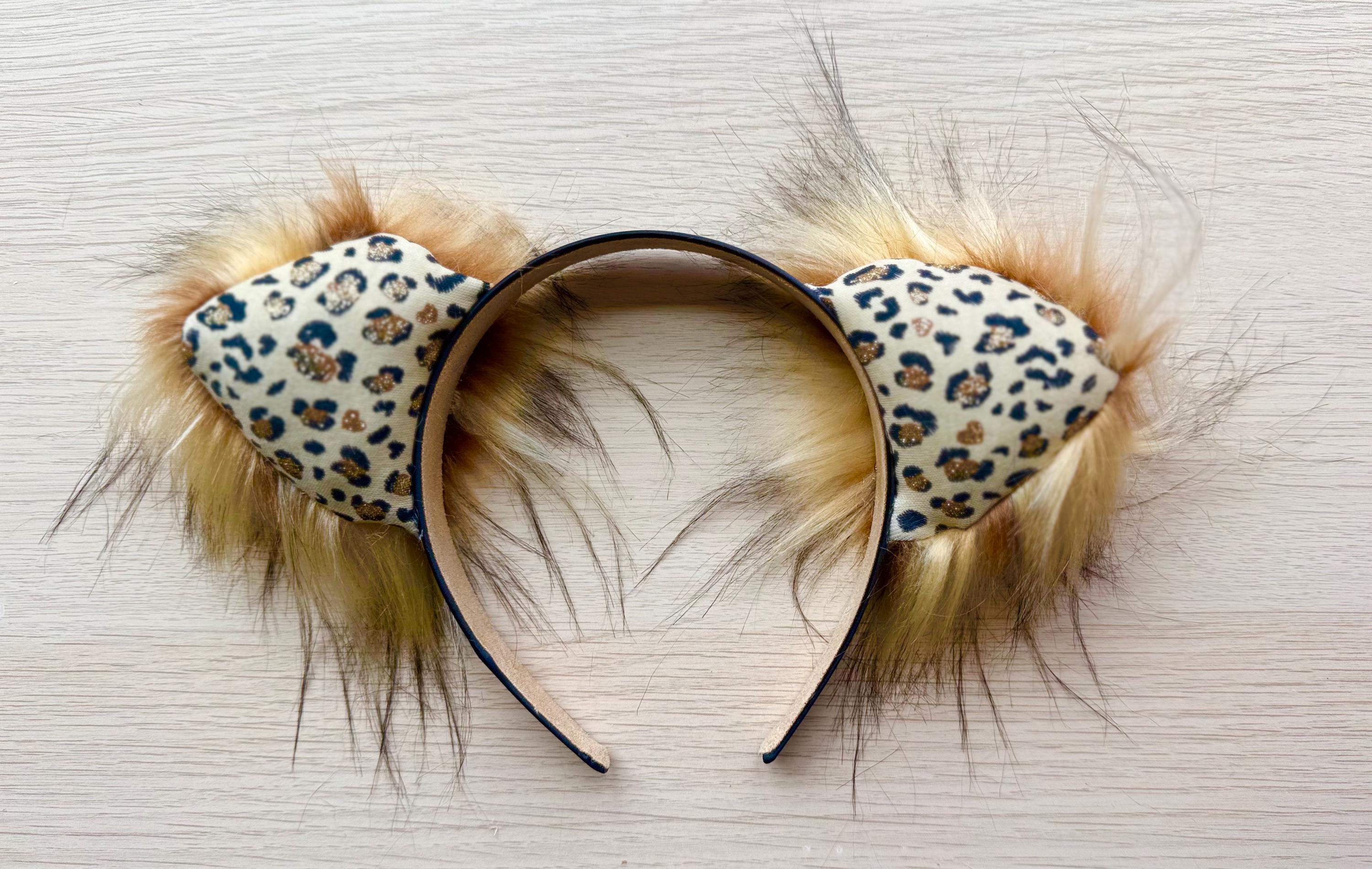 Women\'s Faux Fur Cheetah Headband for Halloween Cosplay Party Accessory Chic Leopard Print Cat Ear Headband - Cute Vintage Style  main image 4