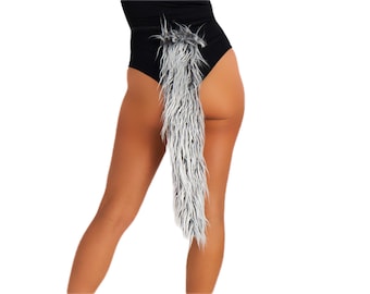 Luxury Simple Frosted Mongolian Wolf Textured 23" Tail