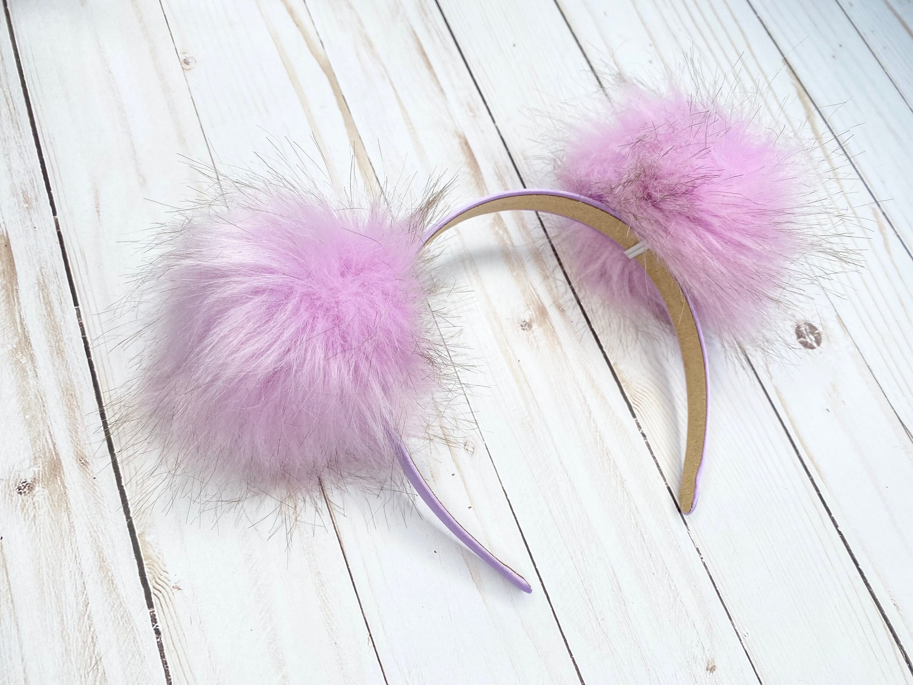 Lilac Pom Pom Headband - Etsy
