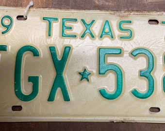 1972 TEXAS license Plate Set TGX-538