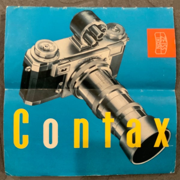 Zeiss Icon Contax IIa, IIIa vintage sales brochure, 1950s