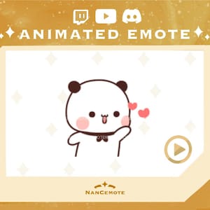 ANIMATED adorable Bear Air kiss Emote | Twitch Emote | Cat Emote | Cute Animated Cartoon Emote Ready to use | Funny Kissing Sending Love