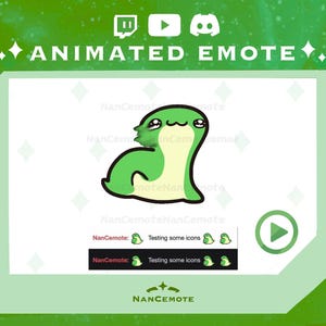ANIMATED walking green Dinosaur Emote | Twitch Emote | Dino Emote | Cute Animated Cartoon Emote Ready to use | Discord | Clumsy