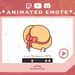 Animated adorable white cat with hat Emote | Twitch Emote bundle | Ready to use | Kick | Discord | Instant Download | Charming sparkle eyes