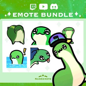 ANIMATED green Dinosaur Emote Bundle | 6 Twitch Emotes | Dino Emote | Cute Animated Cartoon Emote Pack | Ready to use |