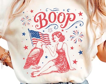 Boop Eagle Funny Patriotic Shirt, Retro Vintage 4th of July Tee, Merica Eagle Top, America Eagle T-Shirt, Independence Day Gift