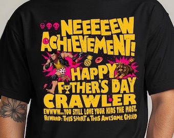 New Achievement Happy Fathers Day Crawler  Comfort Colors Shirt,  Funny Gamer Dad T-Shirt Dungeon Crawler Carl, DCC Fan Merch Gift