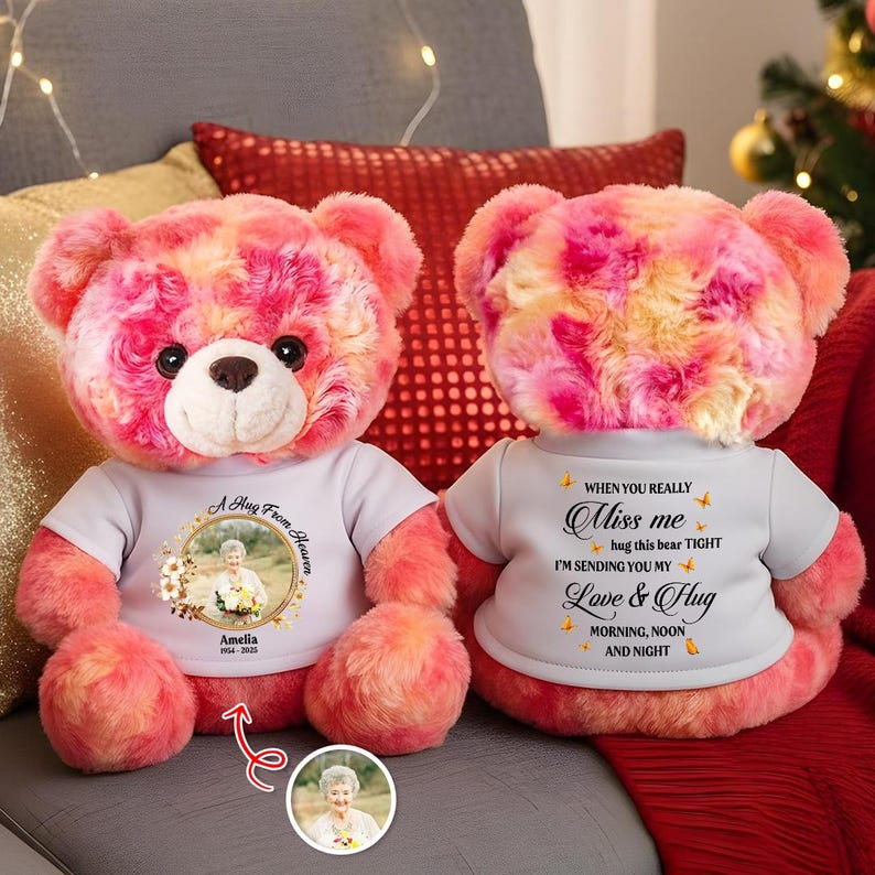 Hug This Bear Tight Personalized Teddy Bear Plush, Hug From Heaven ...