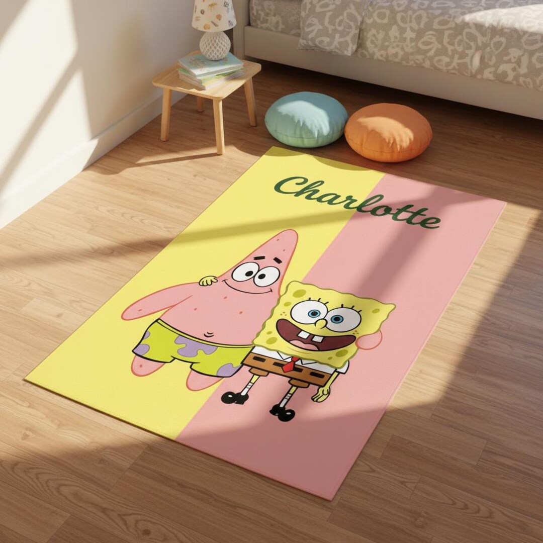 Friends Rug On Set Personalized Cartoon Friends Rug With Name | Custom Kids Room Carpet ...