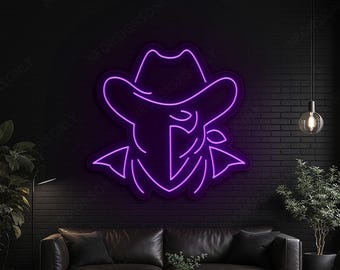 Cowboy Neon Sign, Wrangler Led Sign, Western Neon Light, Sheriff