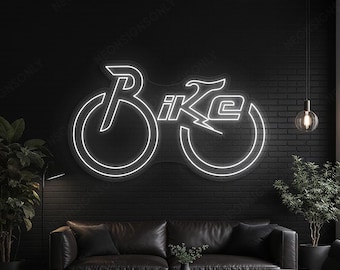 Bike Led Neon Sign, Bike Light Up Line Bicycle Led Sign, Bicycle Artistic Wall Neon Light, Bicycle Led Light Bike Cyclist Riders Neon Decor