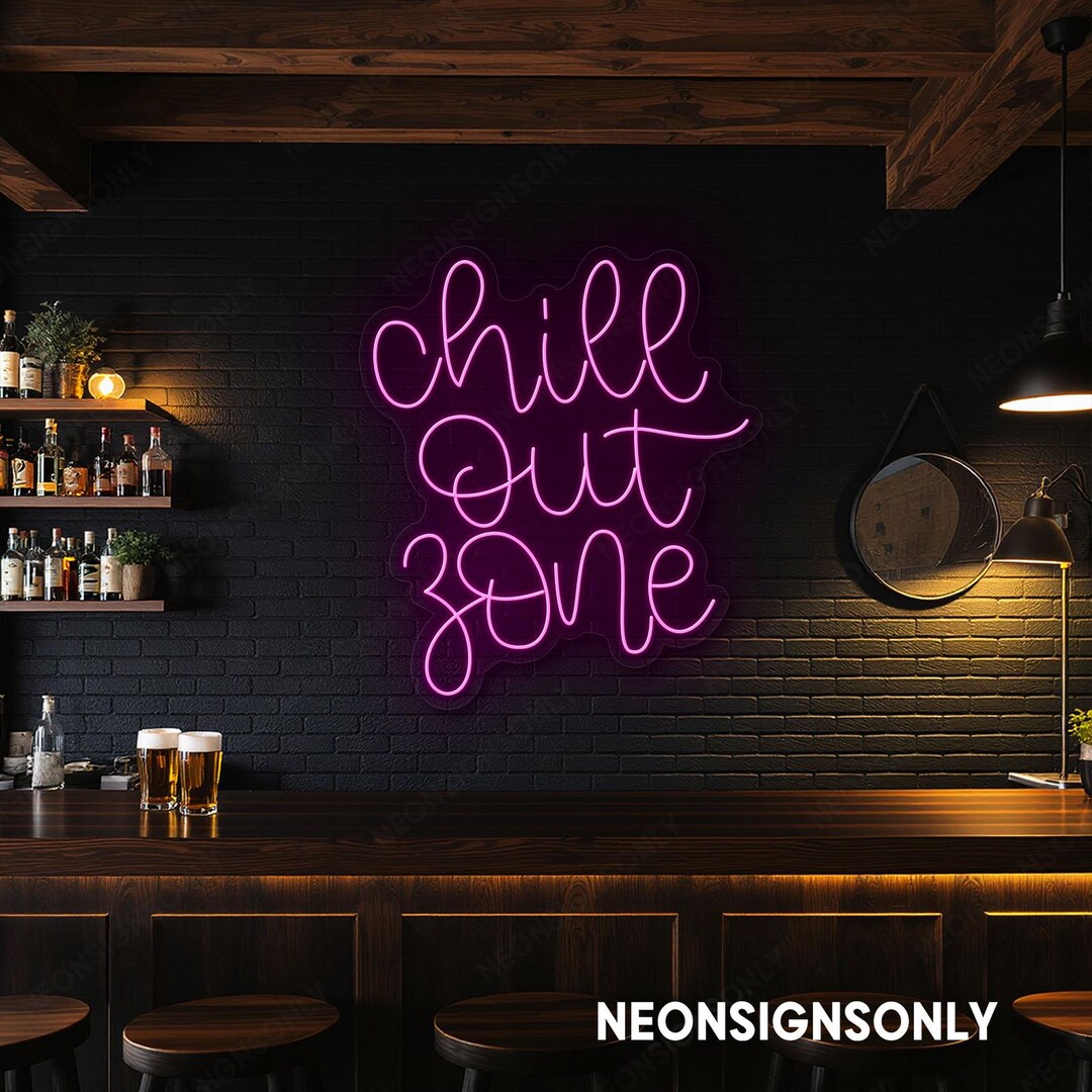Led Light Cill Chill Out Zone Led Neon Sign, Chill Out Zone Neon Light Chill Neon Sign ...