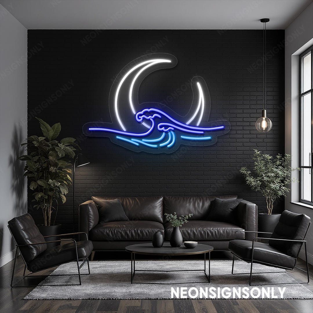 Ocean World Luce Neon A LED Oblò – Insegna Luminosa USB Per Camera Da Letto, Gioco, Regalo