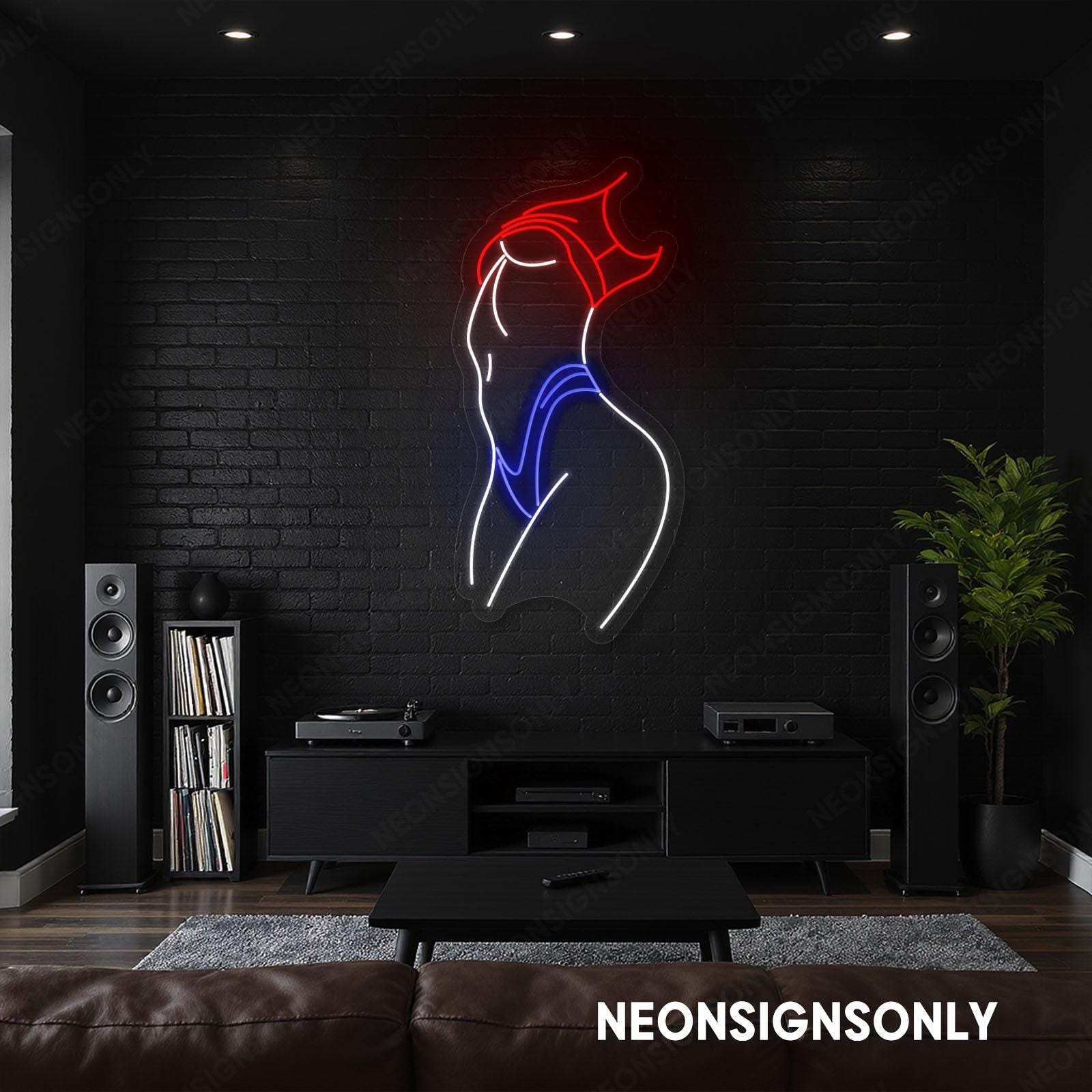 Female Silhouette Neon Sign - Etsy