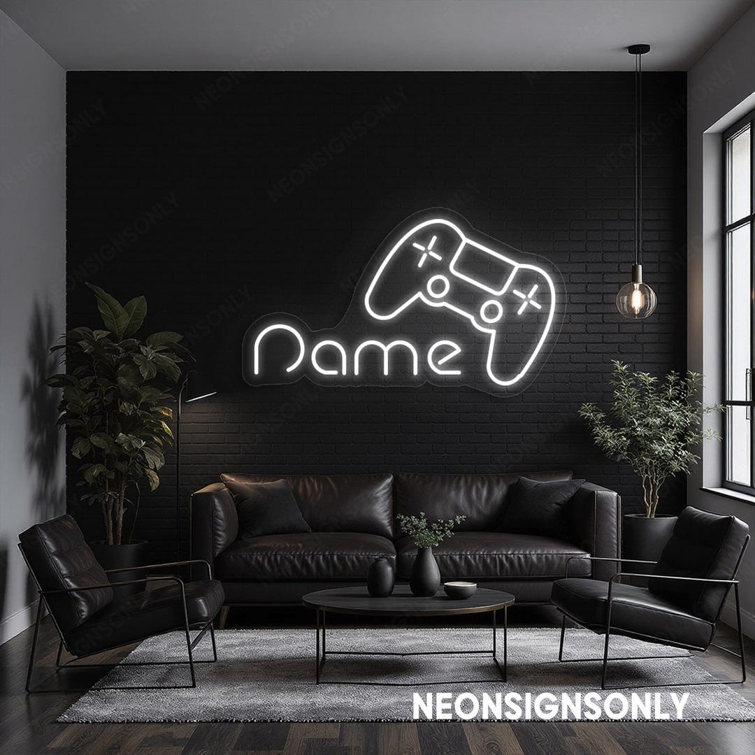 Custom Name Gamer Led Neon Sign, Personalized Game Controller Wall Led ...