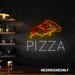 Pizza LED Neon Sign, Pizza Neon Light Melting Pizza Slice Wall Led ...