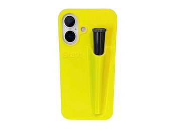 Yellow Stash iPhone Case with Smell-Proof Tube