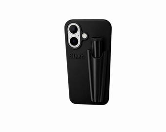 iPhone 17 Stash Case with Tube Holder – Discreet Storage Protective Cover