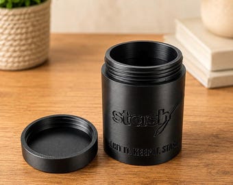 Stash Jar | 3D Printed Storage Jar | Smell Proof Style Container | Herb Storage Jar | Screw Lid Container