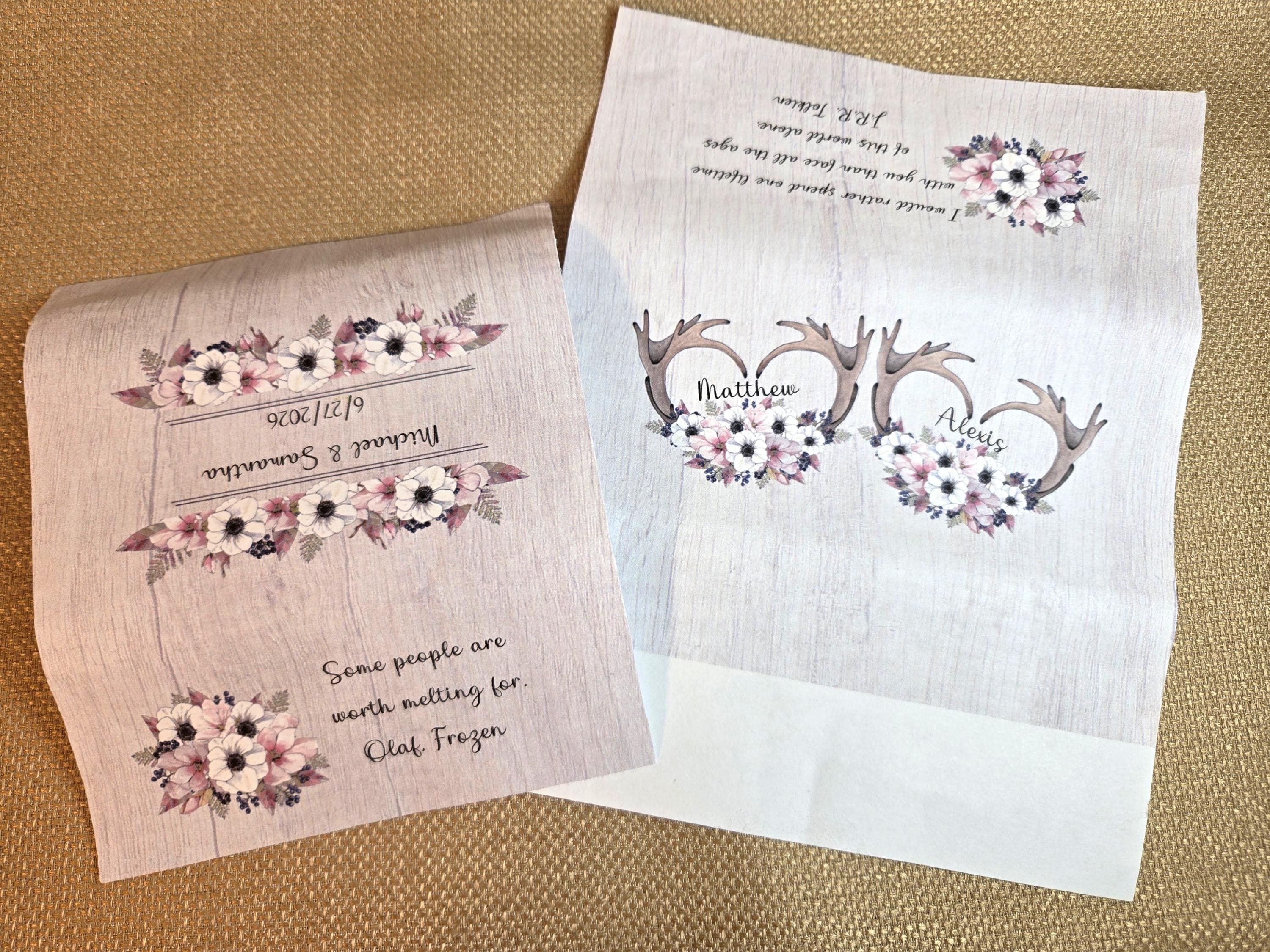 Rustic Floral, Candy Bar Wrappers, Fits Reeses, Twix, Kit Kat, Hershey ...