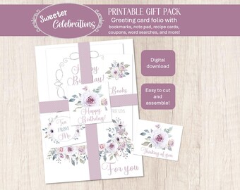 Printbaar cadeaupakket, eenvoudig, leuk, persoonlijk en attent. Cadeaukaarthouder, wenskaart