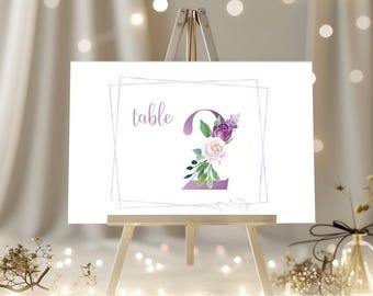 Floral Bouquet Table Number Signs (Pack of 12)