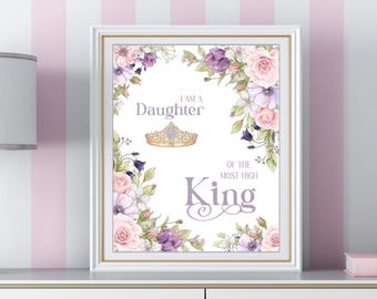 Daughter of the King 8 x 10 wall art printed unframed