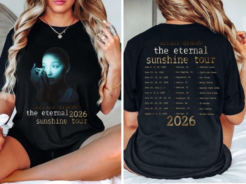 Discover Ariana Eternal Sunshine Tour T-Shirt - Vintage Pop Concert Tee
