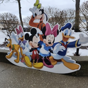 Minnie & Mickey Mouse Cutouts | Disney Party Decor | Kids Birthday Photo Props | Cartoon Character Standee clubhouse image 3