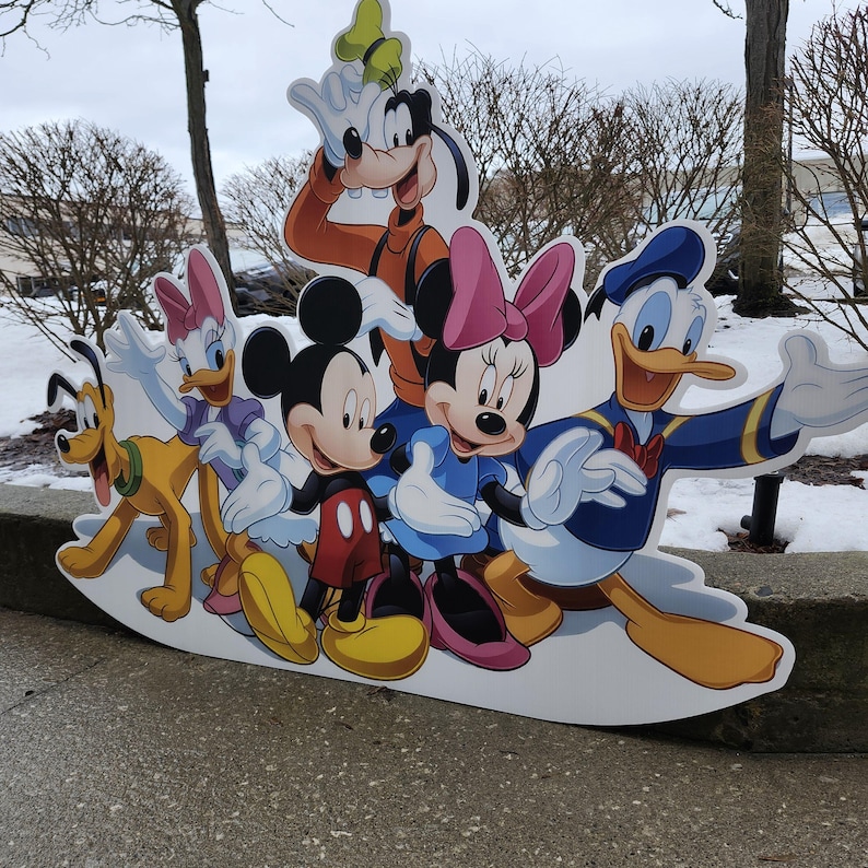 Minnie & Mickey Mouse Cutouts | Disney Party Decor | Kids Birthday Photo Props | Cartoon Character Standee clubhouse image 3