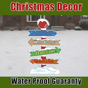 CHRISTMAS  Whoville Direction pole Cutout Decorations Whoville decor Whoville Christmas decor yard sign Grinch house Whoville Christmas Xmas