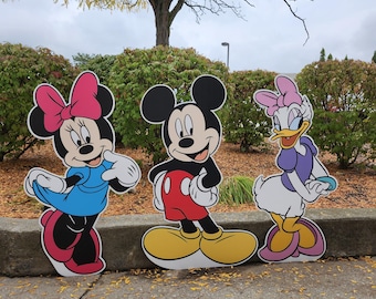 Minnie mouse cut out Mickey mouse Cutout  decoration mickey mouse and friends birthday decor Minnie cutout backdrop  clubhouse mickey cutout