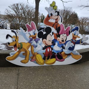 Minnie & Mickey Mouse Cutouts | Disney Party Decor | Kids Birthday Photo Props | Cartoon Character Standee clubhouse image 4