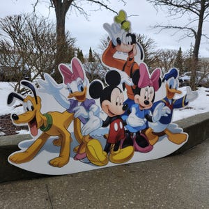 Minnie & Mickey Mouse Cutouts | Disney Party Decor | Kids Birthday Photo Props | Cartoon Character Standee clubhouse image 1