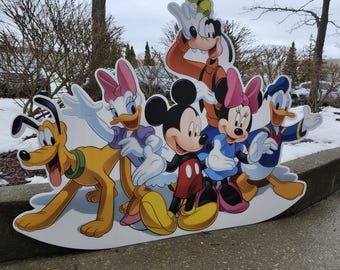 Minnie & Mickey Mouse Cutouts | Disney Party Decor | Kids Birthday Photo Props | Cartoon Character Standee clubhouse