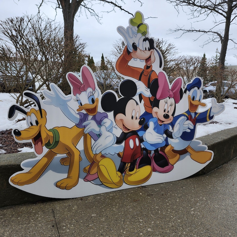 Minnie & Mickey Mouse Cutouts | Disney Party Decor | Kids Birthday Photo Props | Cartoon Character Standee clubhouse image 1