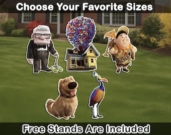 Carl Russell Kevin UP verjaardagsdecoratie knipsel Yard teken Disney uitgesneden Disney Party decor UP film achtergrond topper House Standee