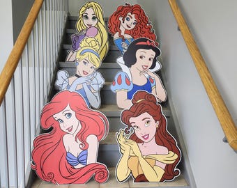 Princess Table Top Decor Princess cutout Princess Party Decor Princess Standee Princess Bust Cut outs Princess birthday props ariel belle