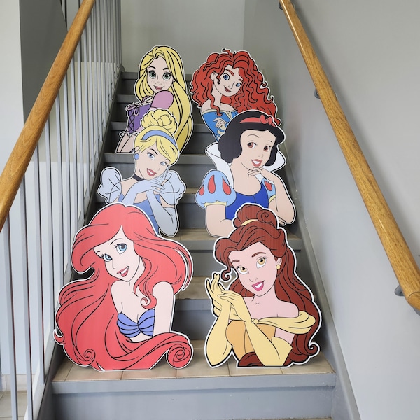 Princess Table Top Decor Princess cutout Princess Party Decor Princess Standee Princess Bust Cut outs Princess birthday props ariel belle