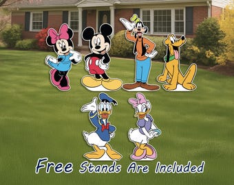 Mickey mouse Cutout Minnie mouse cut out decoration mickey mouse and friends birthday decor Minnie cutout backdrop  clubhouse mickey cutout