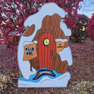 Whoville House Cutout Decorations Standee Whoville House decor Whoville Christmas decor yard sign Grinch house Grinchmas Sindy Lou Max