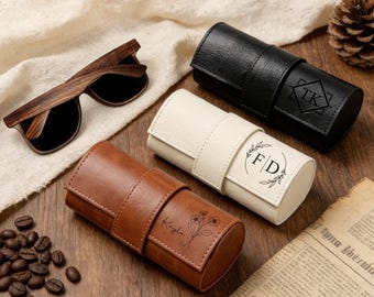 Engraved Sunglasses Case, Personalized Groomsmen Gift, Custom Bridesmaid Gift, Wedding Gift Set Travel Accessory, Boho Beach Summer Gift
